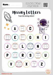 Click to download Tracing Missing Letters